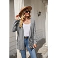 thumbnail image 4 of Richie House Women's Open Front Cardigan Long Sleeve Sweater with Side Pockets ARH2058-A-XL, 4 of 5