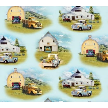 

Handmade Placemat or Table Runner Farm Vintage Trucks