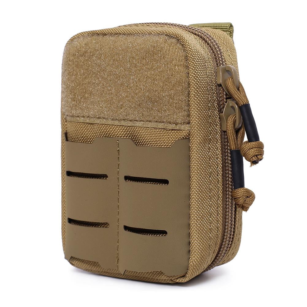 Xewsqmlo 10pcs Outdoor Mini Medical Molle Waist Bag First Aid Tool Storage Pack (Coffee)