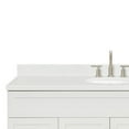 thumbnail image 4 of Ariel Hamlet 60 In. Oval Sink Bathroom Vanity With Carrara White Quartz Countertop 1.5 Edge In White, 4 of 11