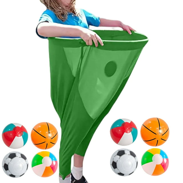 Granny Pants Outdoor Game, Granny Pants Yard Game, Field Family Reunion Games with Stretchy Pants, Hilarious Inflatable Ball Relay Set, Backyard Parties Field Day