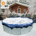 thumbnail image 7 of SET SunSolar Energy Technologies-  Super Duty series Above Ground Solid Pool Cover for 28 Foot Round Swimming Pool - Winter Pool Cover with Sturdy Cable and Winch 15-Yr warranty. Cover Clips Included., 7 of 7