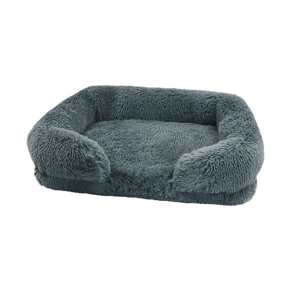 Birdeem Calming Dog Cats Bed Cuddler Warming Cozy Soft Bed Fluffys Faux Furs Cushion Bed for Small Medium Dogs and Cats