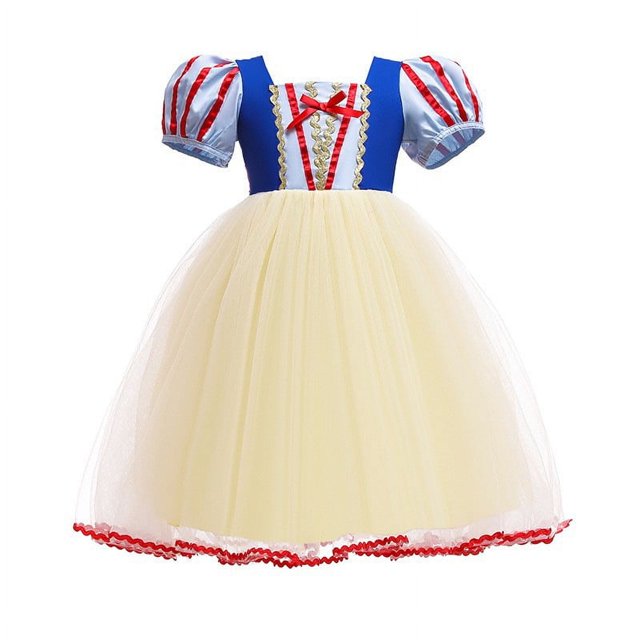 Vestido de Blancanieves para niña con chal largo Vestido con tutú para niña Vestido con flores color bronce
