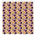 thumbnail image 2 of Ambesonne Polka Dot Shower Curtain, Rounds Stripes Pattern, 69"Wx75"L, Marigold Indigo Quartz, 2 of 4