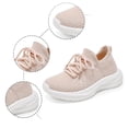 thumbnail image 3 of Djtdsds Girls Knit Sneakers Breathable Mesh Running Shoes with White Soles for Casual and Active Wear Size:4.5-5 Years, 3 of 9