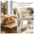 thumbnail image 6 of Trash Bag Holder with Bamboo Lid, Stackable Storage for Laundry Room Organization, Extra Large Garbage Bag Dispenser, Under Sink Pantry Organizer, 6 of 7