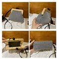 thumbnail image 2 of Zhuge Bolso de hombro tejido para mujer, bolso de mano tejido, bolso de mano tejido elegante para playa de verano, bolsos de hombro de 9,05 x 3,94 x 7,87 pulgadas (púrpura), 2 of 4