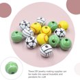 thumbnail image 5 of Raindrops  30 Pcs Charms for Jewelry Making Wooden Balls Crafts Beads Colorful, 5 of 8