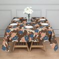 thumbnail image 3 of Pioneer Flower Floral Print Pattern Square Tablecloth, Waterproof Wipeable Spillproof Washable Table Cover for Home Kitchen Party Decor, 52"x52", 3 of 6