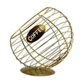 thumbnail image 2 of Cesta de almacenamiento decorativa de hierro forjado para cápsulas de café, organizador de tazas de café Oro 20cmx20cm, 2 of 9