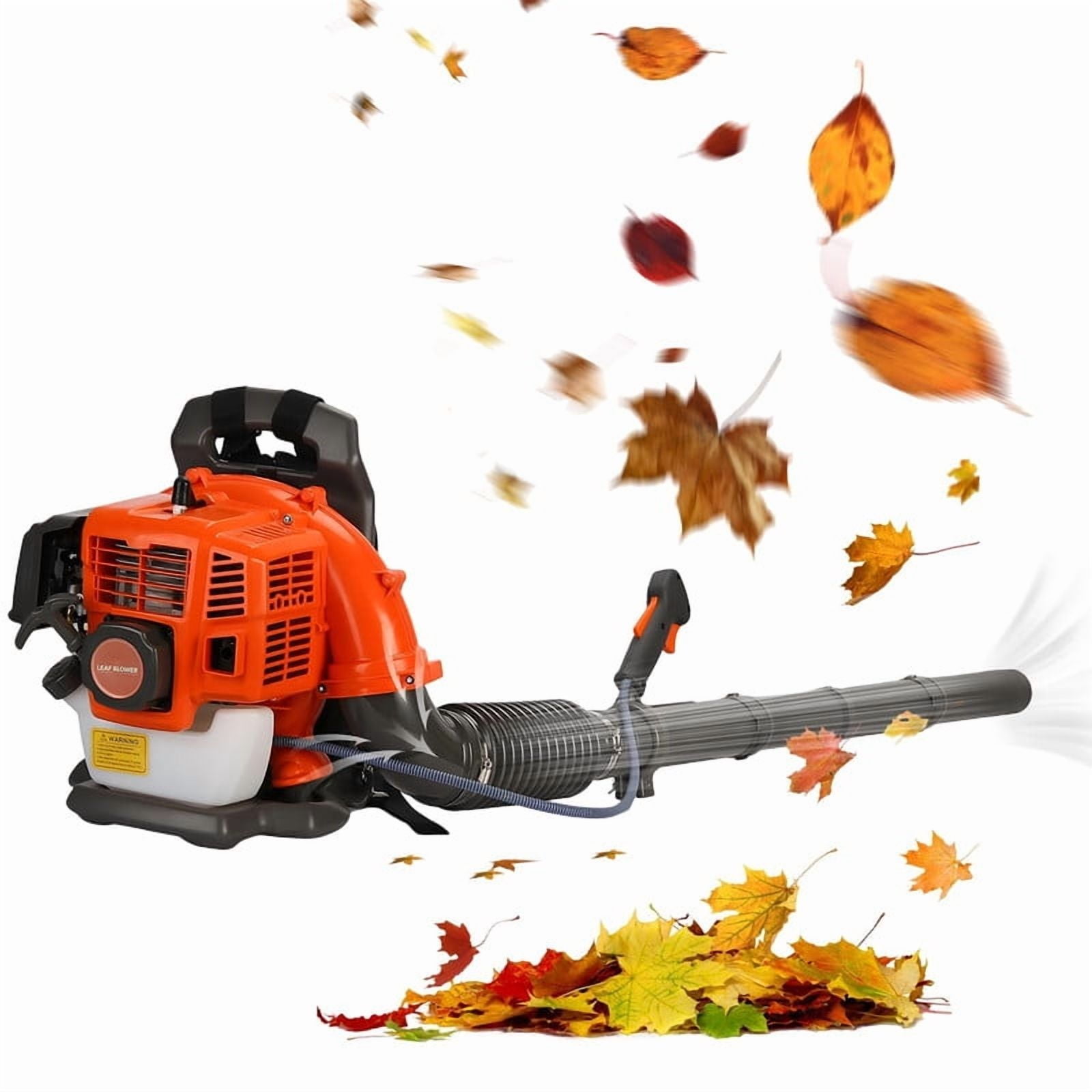 52CC Gas Backpack Leaf Blower – 1.7HP 2-Cycle Gas Leaf Blower, 550CFM High-Velocity, 200MPH High Airflow, Powerful Clearing Performance and Ergonomic Harness System