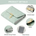 thumbnail image 3 of KALUNMA Bifold Wallet Women Leather RFID Blocking Card Holder Compact Wallet Zipper Coin Pocket with ID Window, 3 of 9