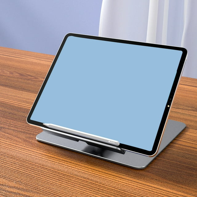 Tablet Stand Folding 360 Degree Rotating Multi-angle Adjustable Phone Tablets Stands Adjustable Retractable Aluminum alloy Holder Bracket Accessories Gifts Silver
