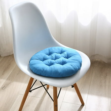 

SHEIGUANNI Soft Round Chair Pad Non Slip Padded Chiar Cushion Soft and Comfortable Seat Cushions for Kitchen Dining Office Chairs (17.72 ，Blue)