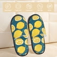 thumbnail image 2 of Fotbe Lemon Pantuflas Peludas para Mujer con Estampado, Zapatillas de Peluche, Zapatos de Invierno para Casa, Uso Interior y Exterior-Large, 2 of 8