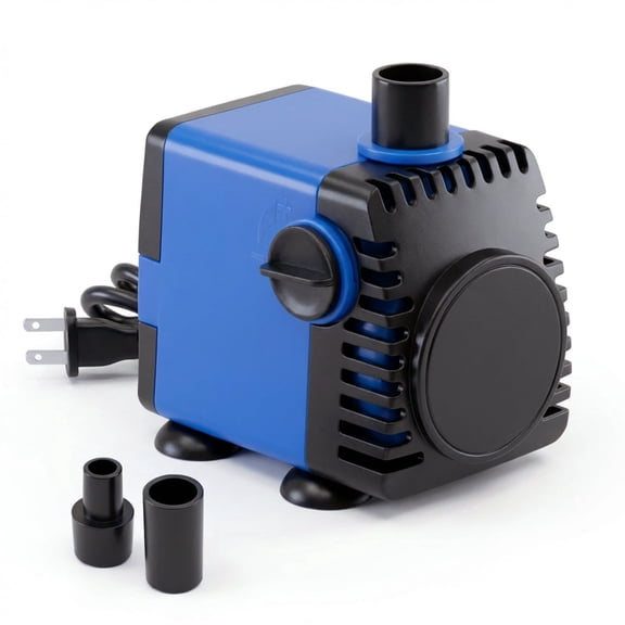 160 GPH Ultra Quiet Submersible Pump, 12W Adjustable Aquarium Water Pump for Indoor Outdoor Fountain, Hydroponics & Fish Tank