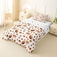 thumbnail image 2 of jejeloiu Cute Bowknot Bow Twin Comforter Sets,American Rugby Football Bedding Set For Girls Kids Reversible 2 Pieces, 2 of 7