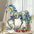 thumbnail image 5 of SLYNSHome Multicolor Horses Sun Catcher Colorful Stained Glass Plastic Window Hanging Suncatcher Birthday Gifts for Women Men, 5 of 6