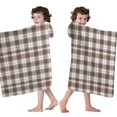 thumbnail image 4 of Green and Red Christmas Plaid Pattern Hooded Bath Towel，60"x35" for Ages 3 To 12 Kids, Quick Dry Lightweight Soft Microfiber Hood Beach Towel Cover Up for Kids, 4 of 7