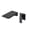 Matte Black Stainless Steel, variant on Wall Mount Bathtub Faucet Brushed Finish, Single Handle Waterfall Tub Spout, Modern Bathroom Faucet with Shelf, Stainless Steel