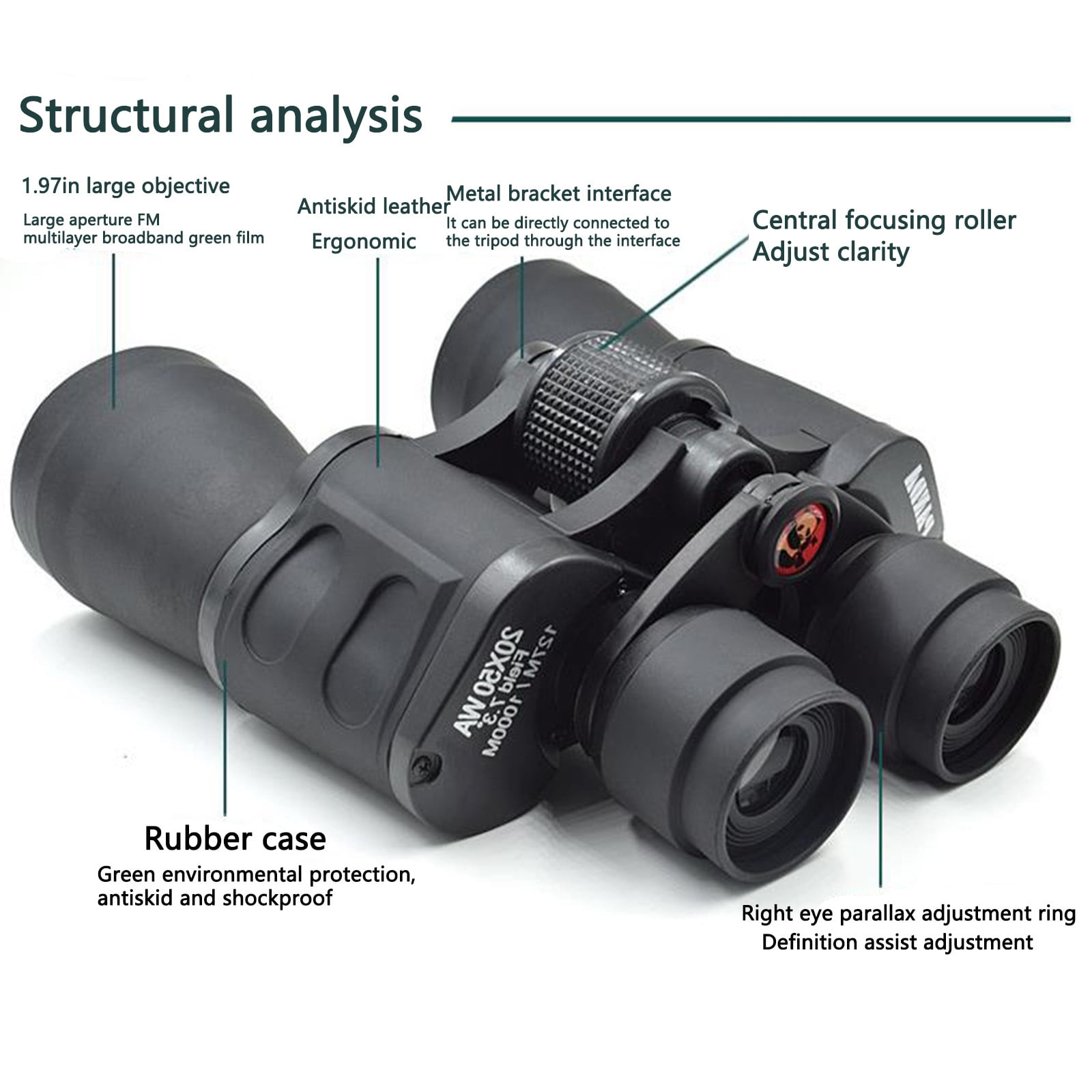 Hesxuno Binoculars,Binoculars for Adults and Kids,20x50 Compact Binoculars for Bird Watching,Theater and Concerts,Hunting and Sport Games,Waterproof Compact Binoculars for Bird Watching