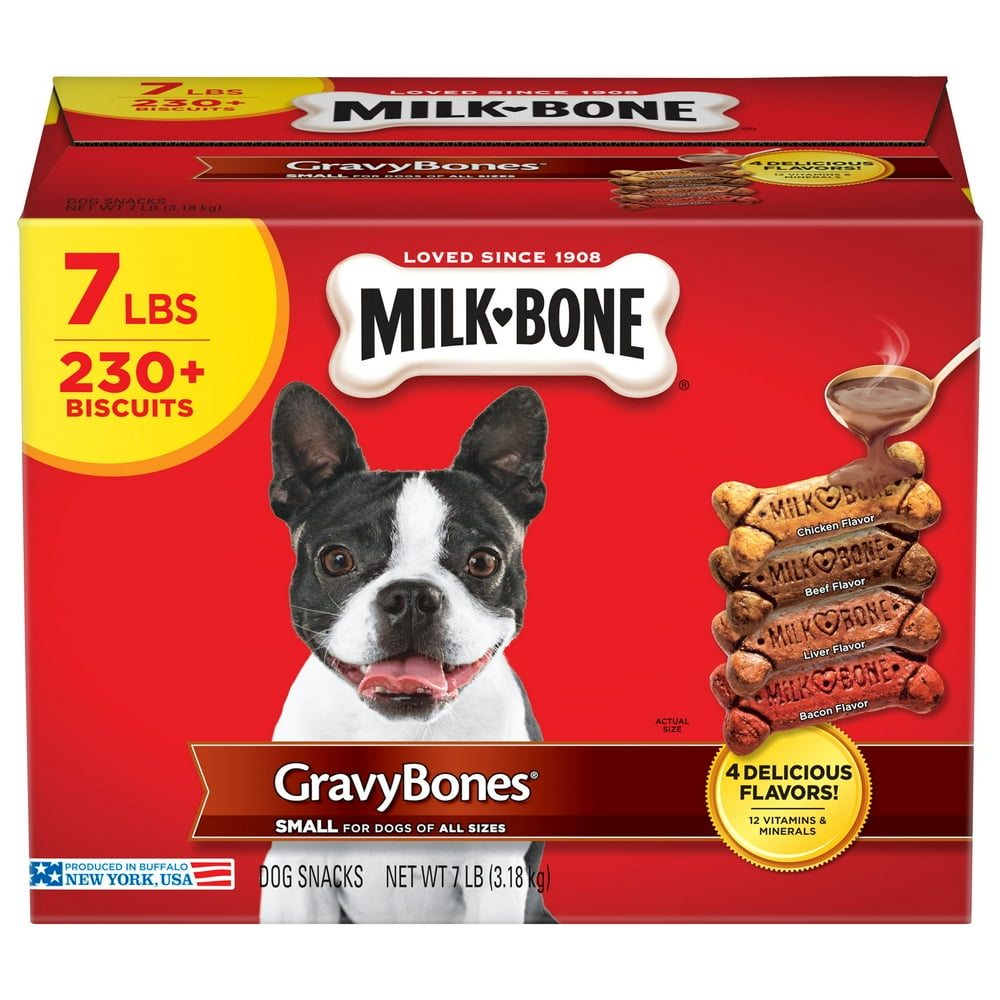 MilkBone GravyBones Small Biscuit Dog Treats, 7lb box
