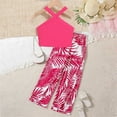 thumbnail image 4 of Uxgjfwu Girls Outfits Casual Sleeveless Tops Loose Pants Printed Tank Tops Pants Sets, 4 of 7