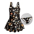 thumbnail image 6 of Uourmeti Girls' Whimsical Mushroom Rainbow Floral Swim Dress - Sleeveless Skirted One-Piece Bathing Suit, Quick Dry & Stretchy for Beach, Pool & Vacation, 6 of 8