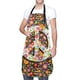 thumbnail image 2 of Abucaky Hippie Signo De La Paz Delantal Impermeable Para Adultos Flores Coloridas Babero De Chef Con Bolsillos Amplios Para Cocina Barbacoa Manualidades Dibujo, 2 of 5