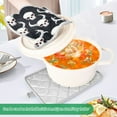 thumbnail image 4 of ALAZA Abstract Skeleton Skull Pot Holders Set of 2 Heat Resistant Kitchen Oven Mitts, 4 of 7