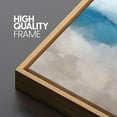 thumbnail image 2 of IDEA4WALL Extra Large Framed Canvas Print Wall Art Abstract Sea Landscape Calming Blue & Beige Brushstrokes Artwork Natural Antique Fine Art Illustrations for Home Decoration - 60"x20", 2 of 5