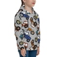 thumbnail image 3 of Salouo Color Tractor Pattern Hoodie Sweatshirt for Youth, Fall Pullover Hoodie Sweatshirt Long-Sleeve Pullover Hooded Sweatshirt-Medium, 3 of 6