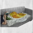 thumbnail image 6 of Yellow and Orange Soft Flannel Fleece Blanket, Hand Drawn Lemon Watercolors Summer Organic Food Natural Product, Cozy Plush for Indoor and Outdoor Use, 50" x 70", Yellow Orange Green, by Ambesonne, 6 of 6