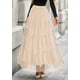 thumbnail image 4 of Falda PRETTYGARDEN de tul para mujer, moda otoñal, maxi en forma de A, 4 of 8