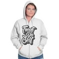 thumbnail image 5 of Treat Yo Self Funny Parks Rec Quote Zip Hoodie Sweatshirt Women Brisco Brands S, 5 of 6