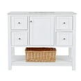 thumbnail image 5 of Lakeshore 42" Bathroom Vanity with White Cabinet and Carrara Marble Top, 5 of 6