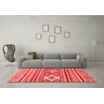 thumbnail image 3 of Ahgly Company Machine Washable Indoor Square Abstract Red Modern Area Rugs, 6' Square, 3 of 4