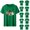 Green 5, variant on Fancifize Women's Christmas Graphic T Shirts Crewneck Short Sleeve Xmas Print Tee Cute Trendy Holiday Tops,Green