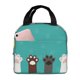 thumbnail image 1 of Disketp Cute Cat Paw And Dog Bolsa Térmica para Almuerzo para Hombre y Mujer, Ideal para Trabajo, Senderismo y Picnic, 1 of 8