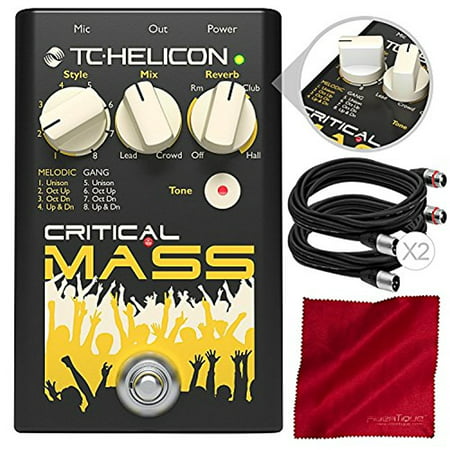 TC Helicon Critical Mass Pedal Vocal Effect Processor with Accessory (Best Loop Pedal For Vocals And Guitar)