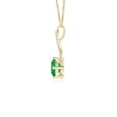 thumbnail image 2 of ANGARA Natural Emerald Infinity Pendant with Diamond Accents in 14K Yellow Gold for Women (Size-5mm) | May Birthstone, Birthday, Anniversary, Jewelry Gift for Women | Natural Emerald Necklace, 2 of 8
