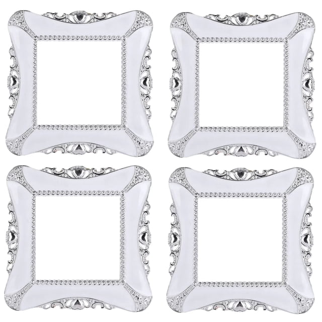 Jiibva 4 Pcs Resin Light Switch Sticker, Surround Socket Fingerboard Cover Switch Sticker Wall Paper Sticker Home Decoration