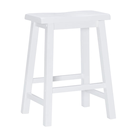 Powell White Story 24" Counter Stool
