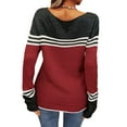 thumbnail image 5 of Sherrylily Women Autumn Winter Colorblock Pullover Sweaters Striped Slim Knitwear, 5 of 5