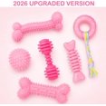 thumbnail image 2 of Puppy Toys, 6 Pack Dog Chew Toys for Puppy, Cute Pink Small Dog Toys, Puppy Teething Toys for Puppies, Upgraded Soft Durable Interactive Chew Toy for Small Dogs, 2 of 7