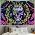 thumbnail image 2 of Nawypu vaoruteng Skull Tapestry, Skeleton Wall Tapestries,Party Backdrop, Trippy Psychedelic Space Neon Cool Posters For Bedroom Décor, 2 of 6