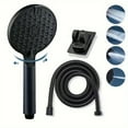thumbnail image 4 of Neoyler High Pressure Handheld Shower Head with 5 Spray Patterns Turbocharged Water Saving Technology Easy No-Drill Installation Ergonomic Design Includes 4.9ft Hose and Wall Bracket, 4 of 8