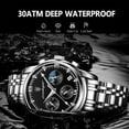thumbnail image 5 of POEDAGAR Men Watch Sport Chronograph Fashion Date Quartz Wristwatch Top Luxury Waterproof Luminous Steel Band Watch, 5 of 10