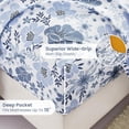 thumbnail image 4 of Floral Queen Sheets Soft Breathable Microfiber Vintage Printed Bed Sheet Set Deep Pocket Fitted Sheet Included Flower Pattern, 4 of 8